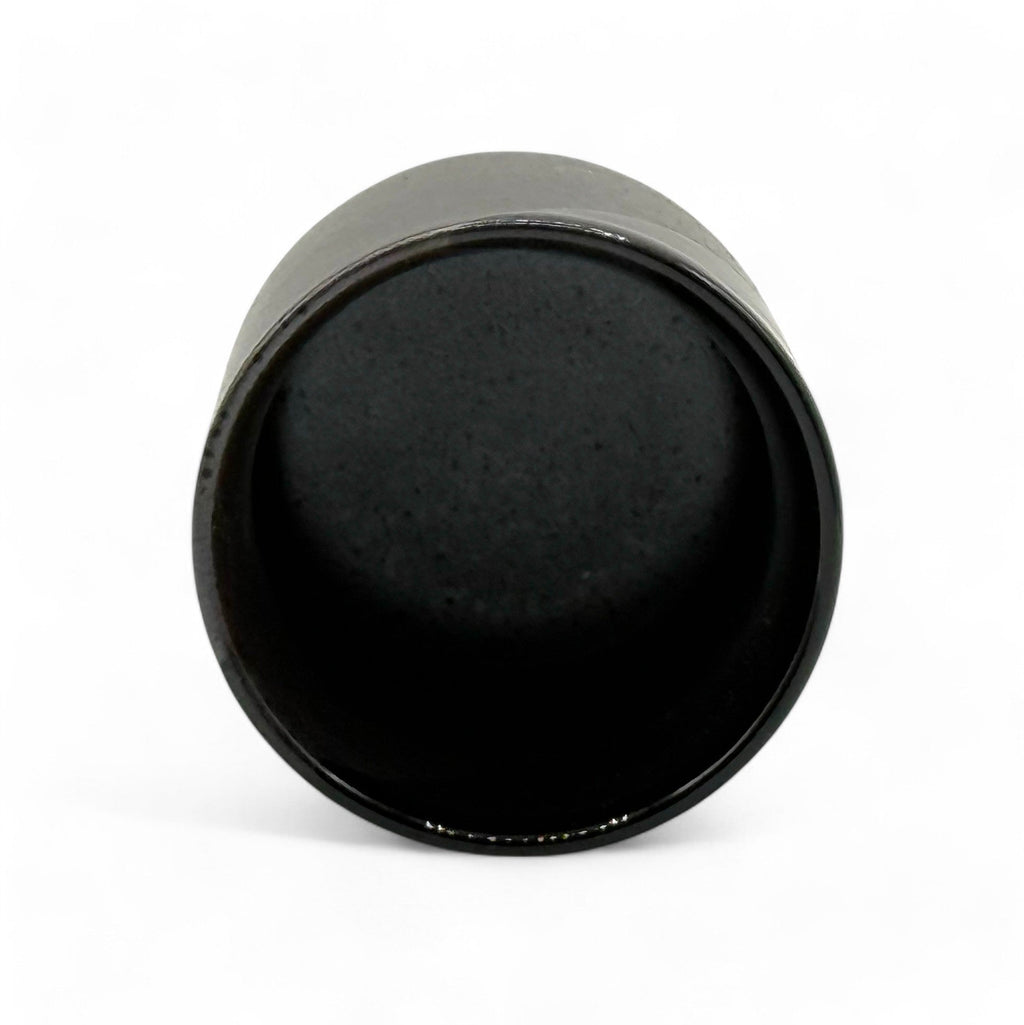 Inoue Tea Kimura Black Shigaraki-yaki Yunomi - Japanese Teacup