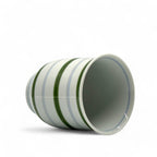 Inoue Tea Midori Stripe Green Hasami-yaki Yunomi - Japanese Teacup