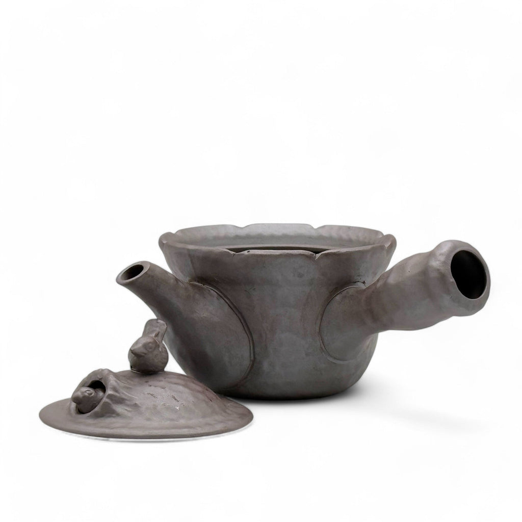 Inoue Tea Tori Tobidashi Ko Banko-yaki Kyusu - Japanese Teapot