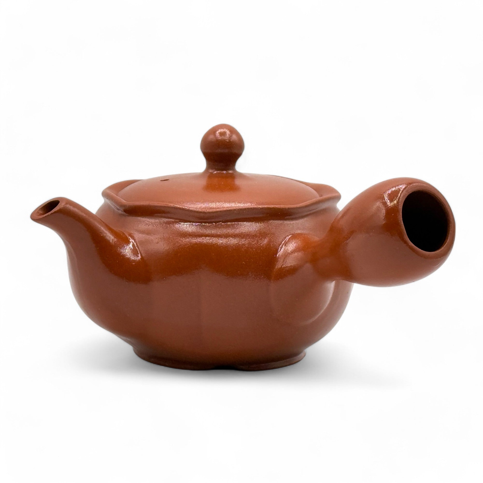 Inoue Tea Shuiro Red Tokoname-yaki Kyusu - Japanese Teapot