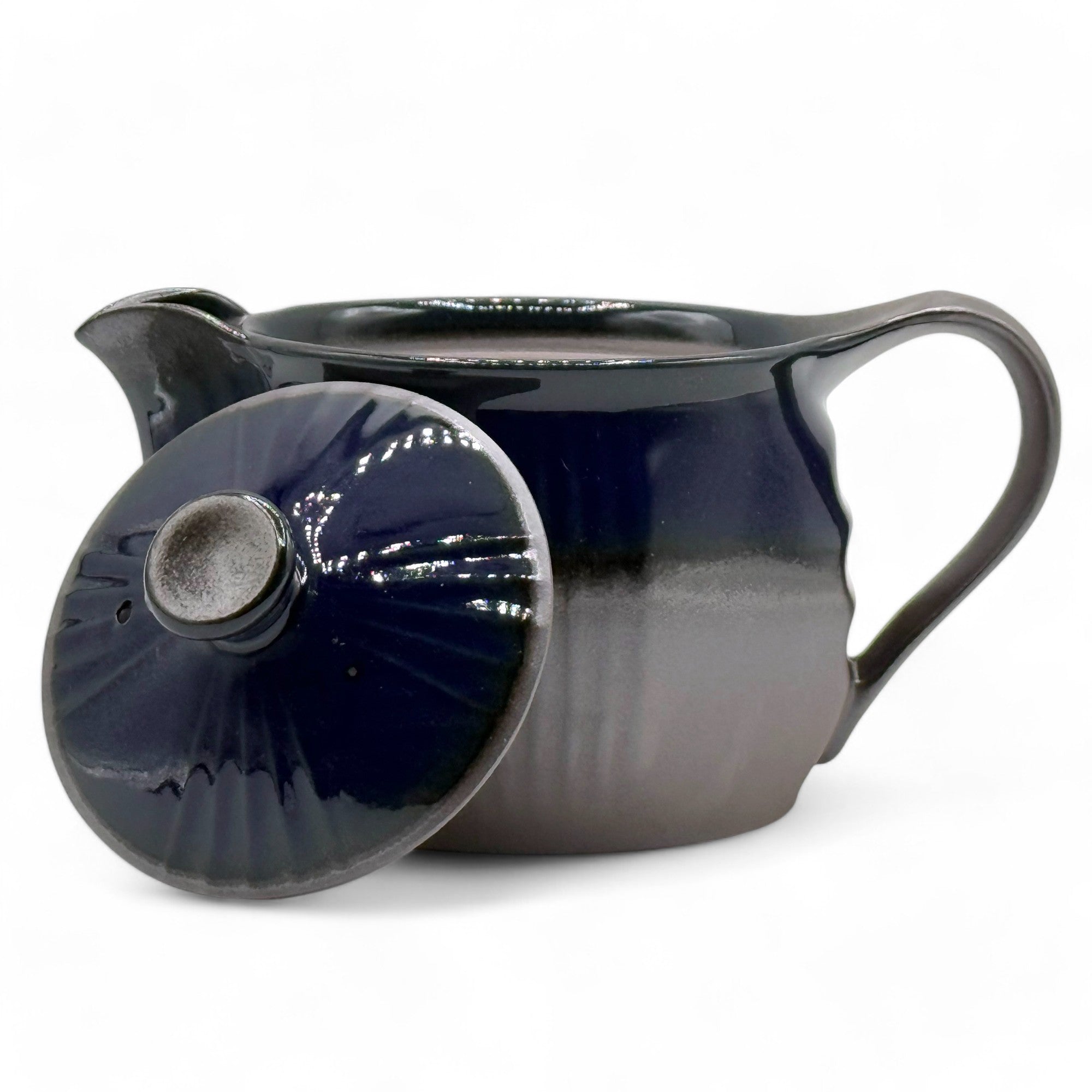 Ruri Blue Banko-yaki Kyusu - Japanese Teapot - Thumbnail 4