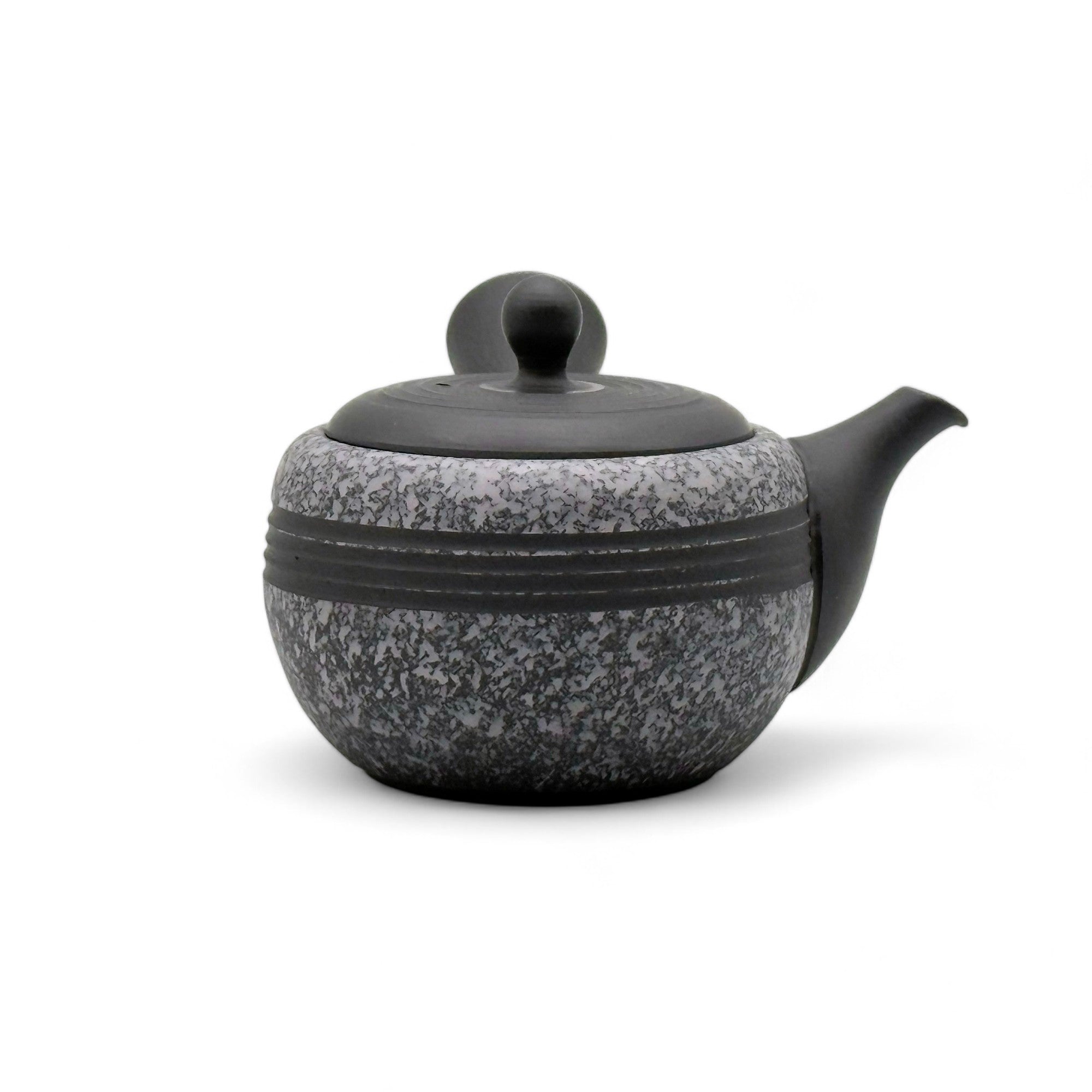 Inoue Tea Komaru Gray Tokoname-yaki Kyusu by Haku yō - Japanese Mini Teapot