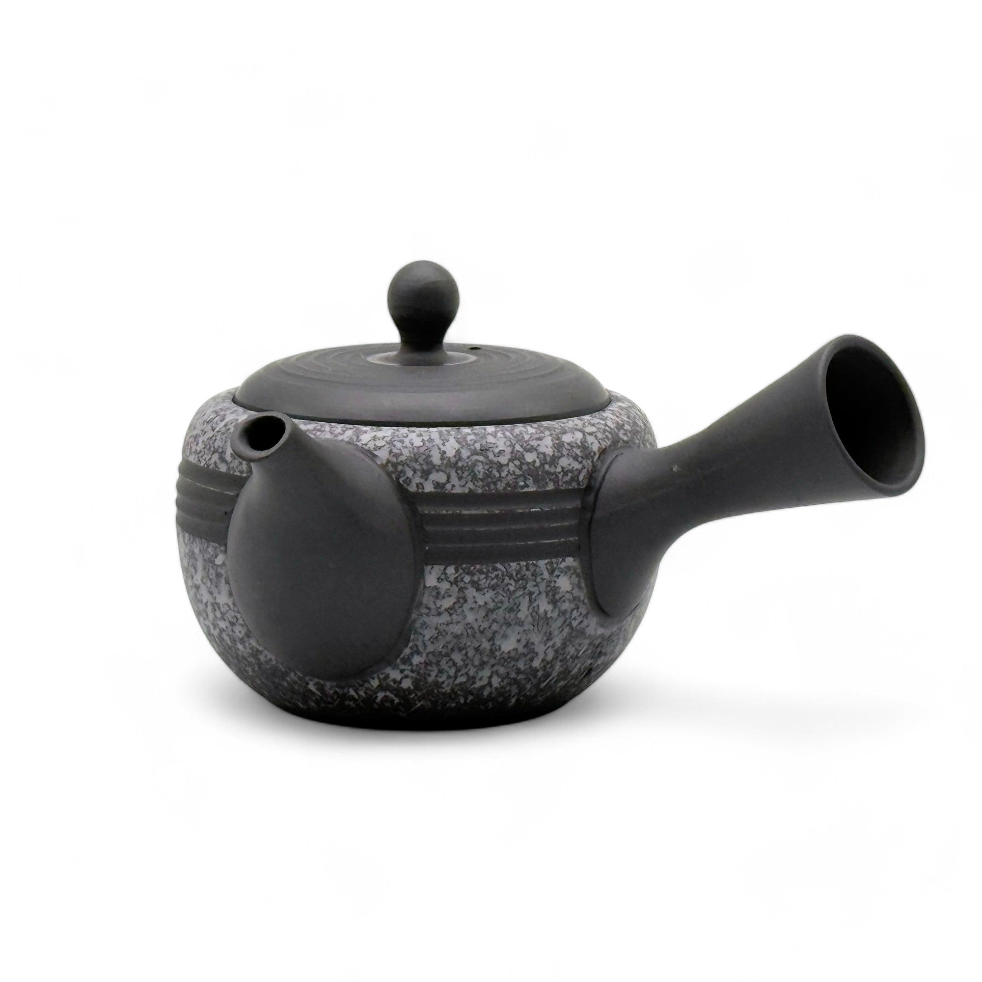 Inoue Tea Komaru Gray Tokoname-yaki Kyusu by Haku yō - Japanese Mini Teapot