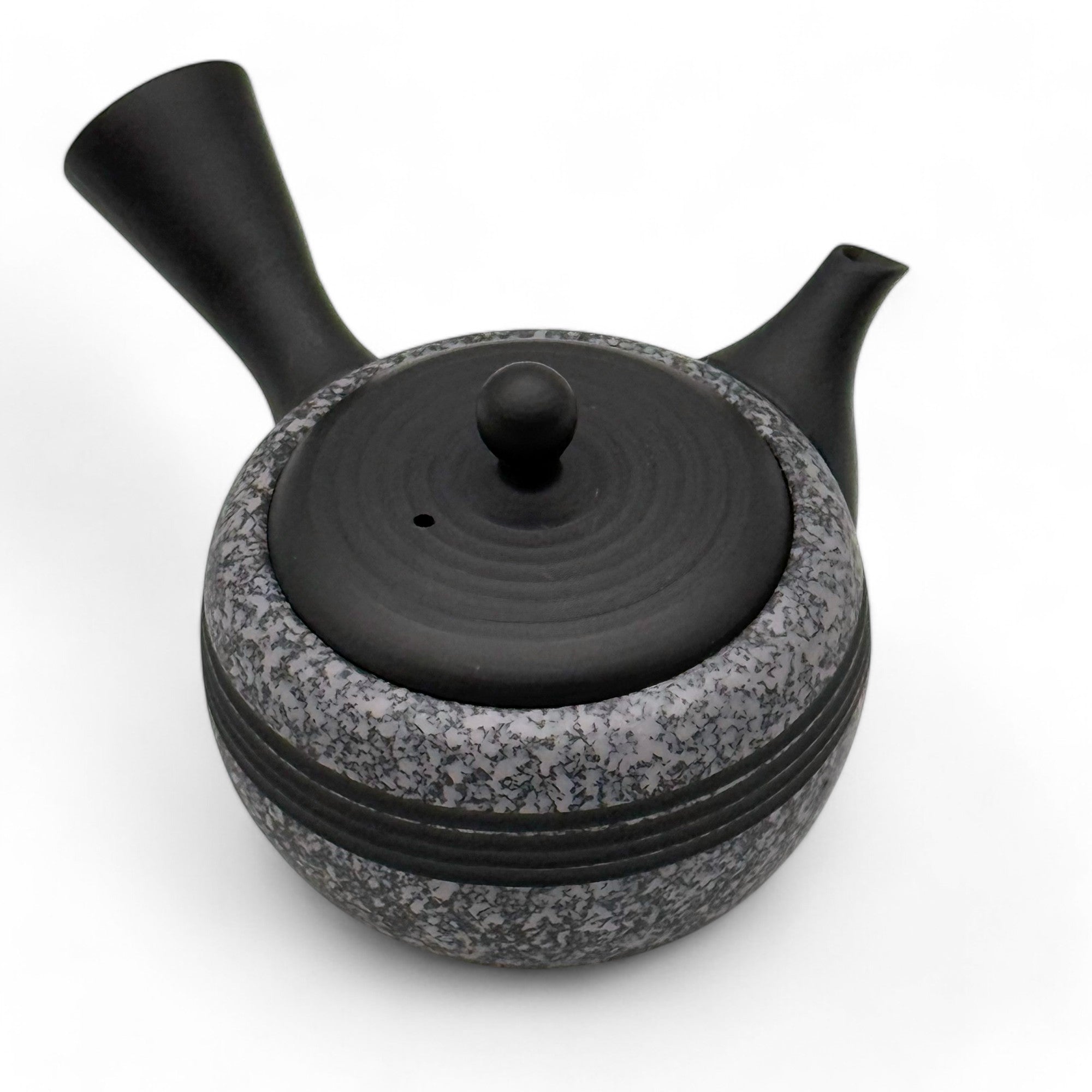 Inoue Tea Komaru Gray Tokoname-yaki Kyusu by Haku yō - Japanese Mini Teapot