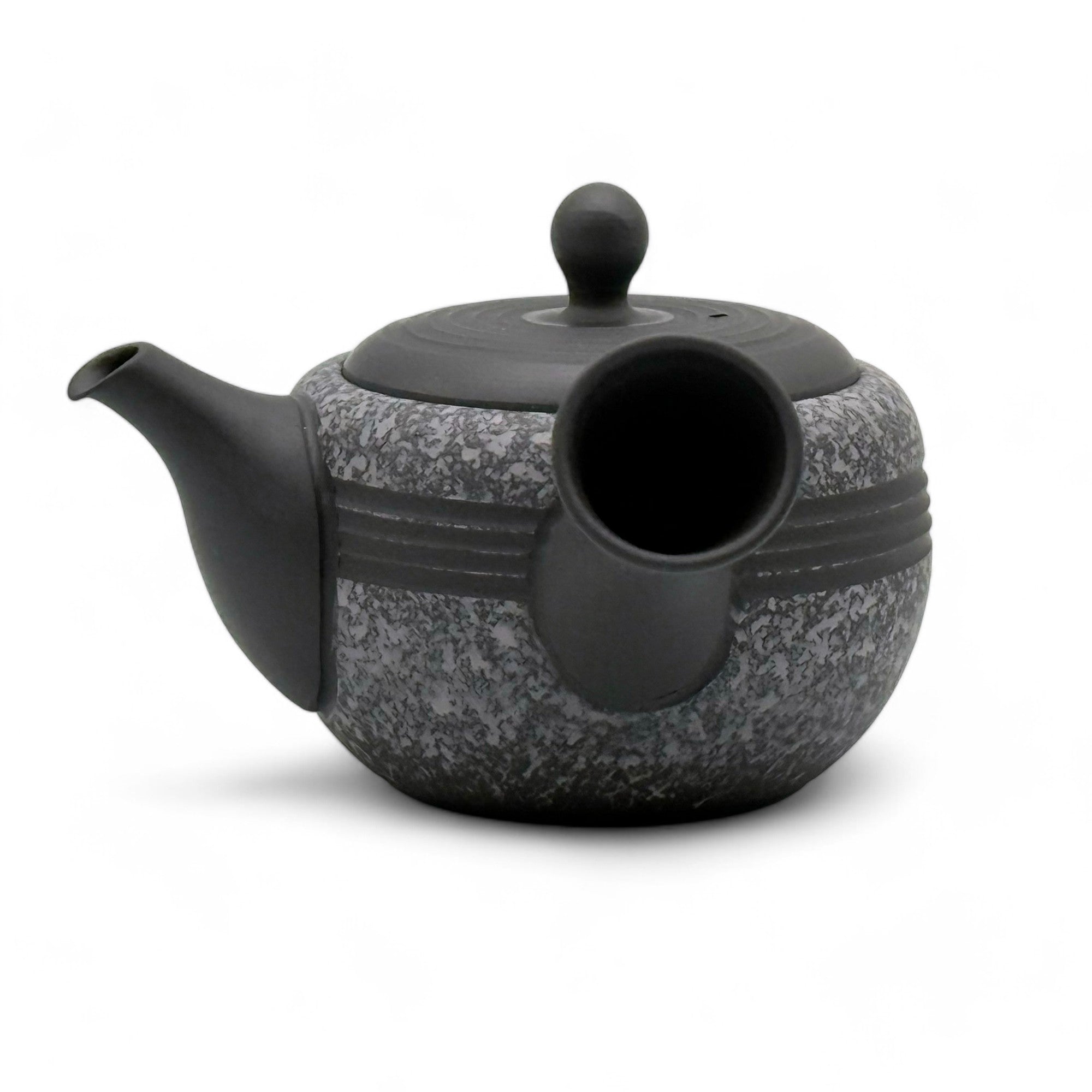 Inoue Tea Komaru Gray Tokoname-yaki Kyusu by Haku yō - Japanese Mini Teapot