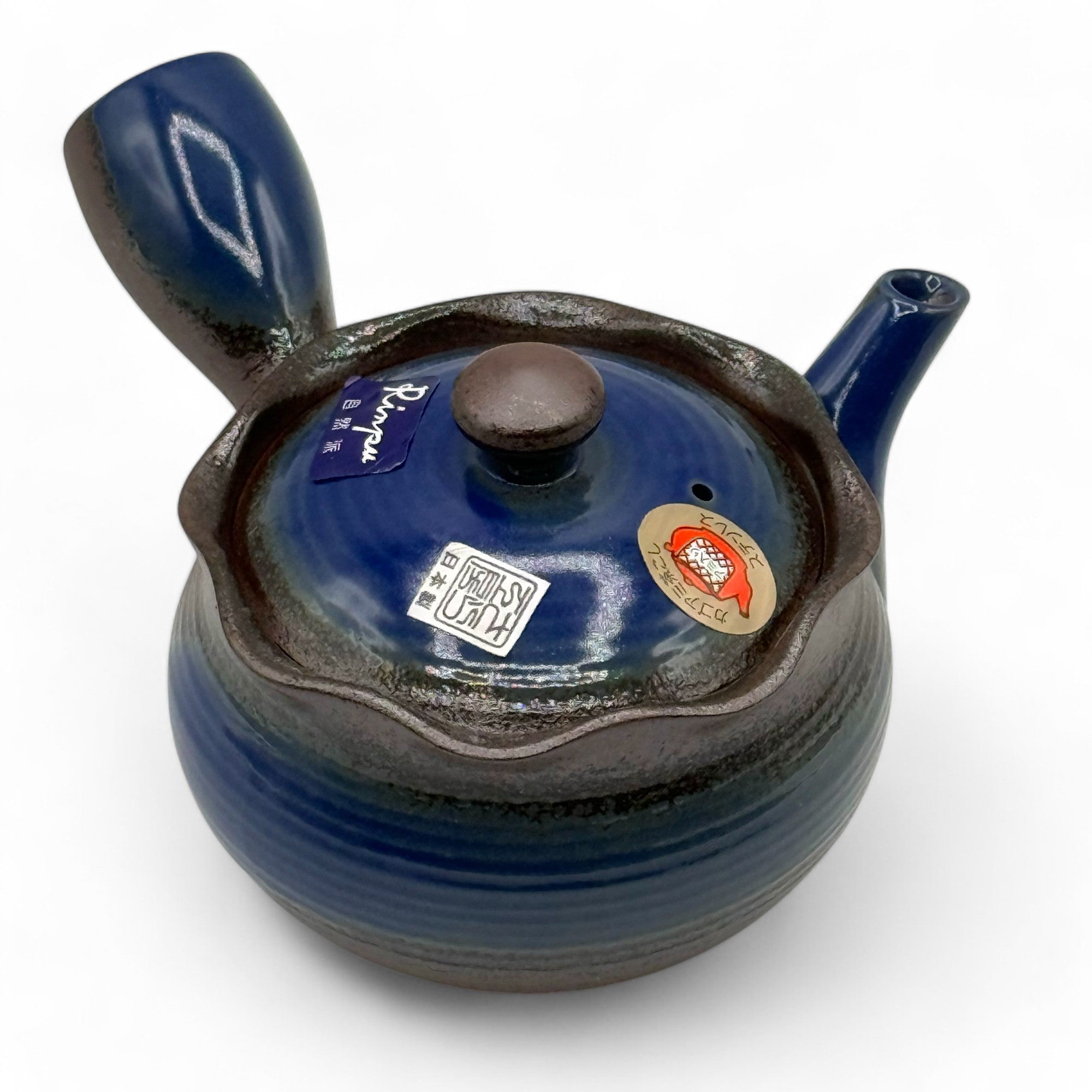 Inoue Tea Hana Mizuki Blue Banko-yaki Kyusu - Japanese Teapot