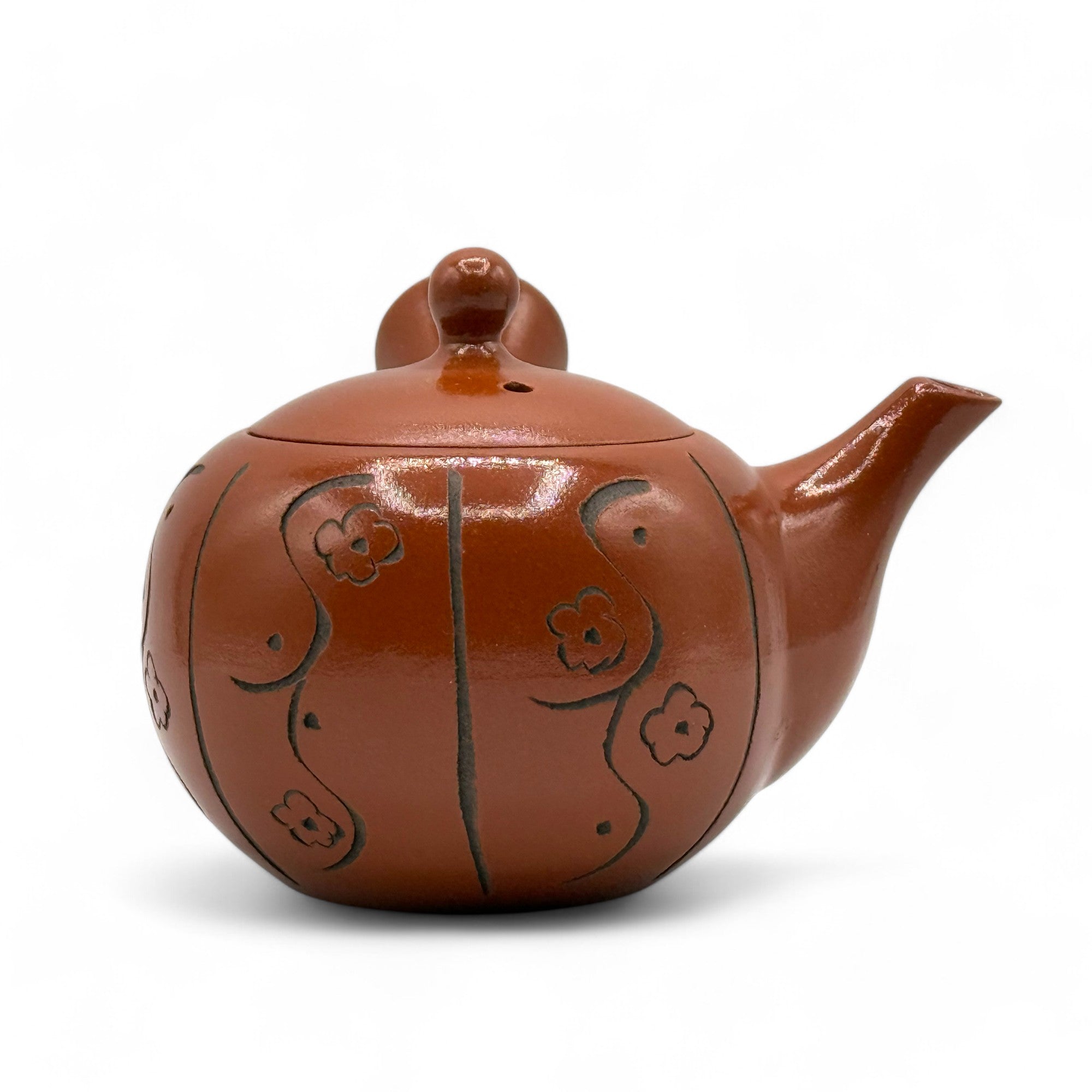 Inoue Tea Yixing Tokusa Red Tokoname-yaki Kyusu - Japanese Teapot