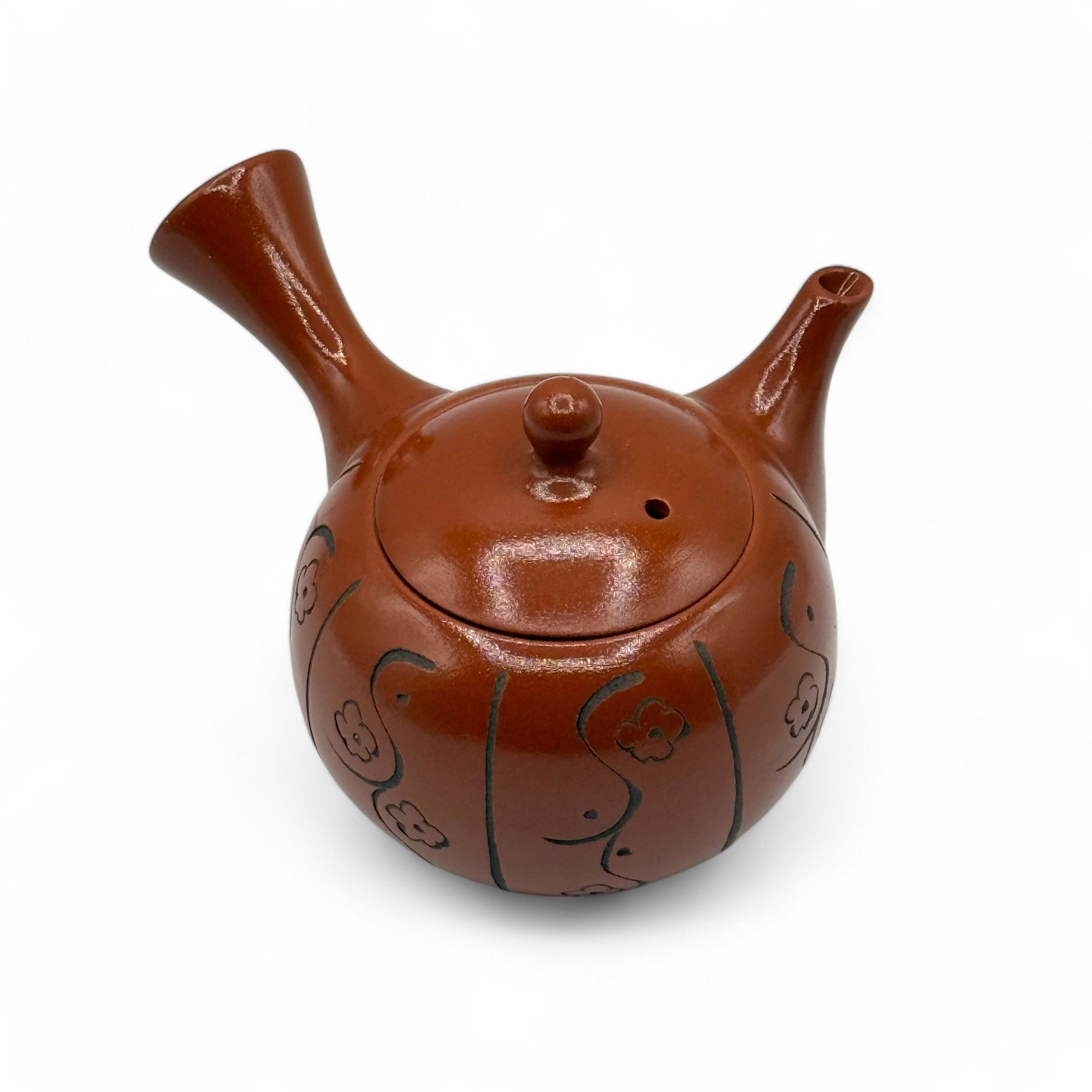 Inoue Tea Yixing Tokusa Red Tokoname-yaki Kyusu - Japanese Teapot
