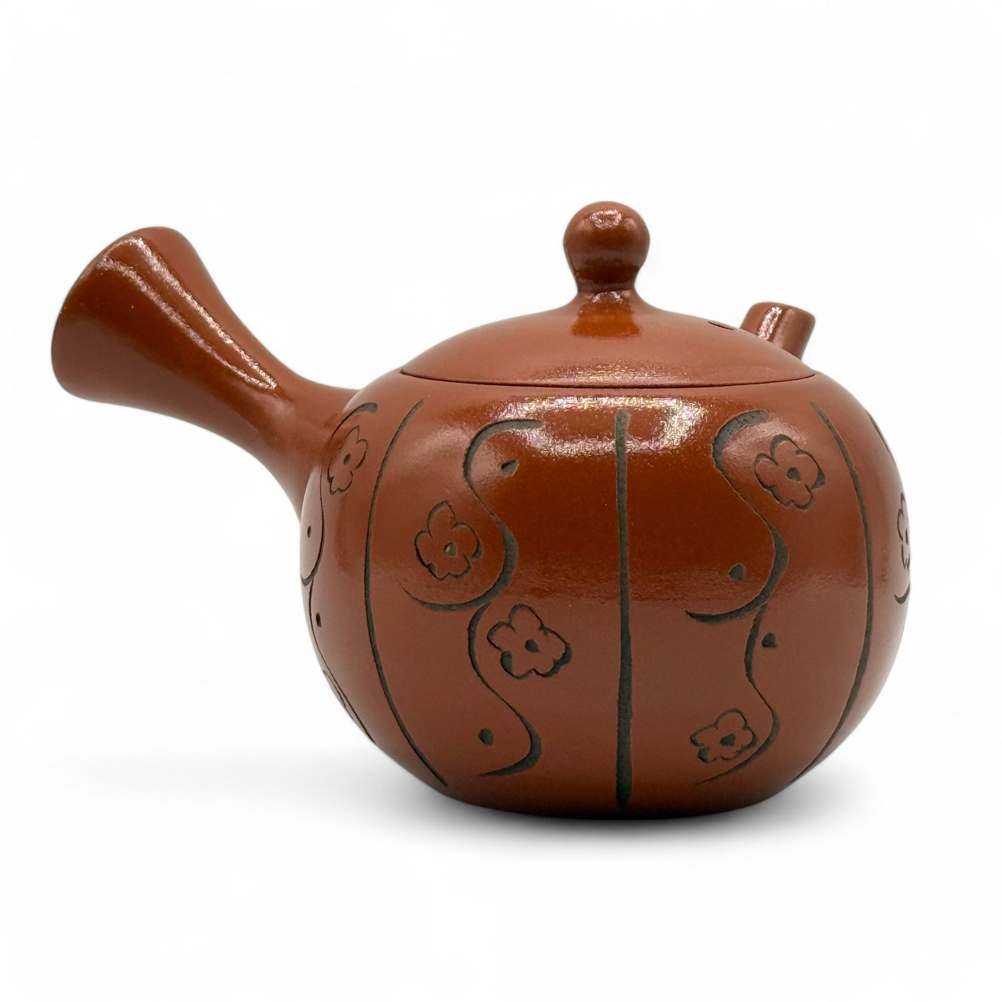 Inoue Tea Yixing Tokusa Red Tokoname-yaki Kyusu - Japanese Teapot