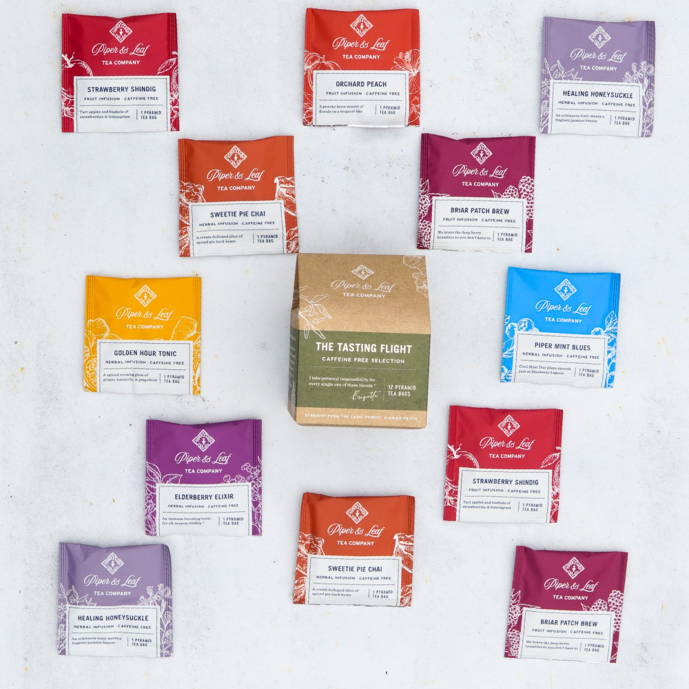 Piper and Leaf Caffeine Free Tasting Flight - Box of 12 Tea Bags