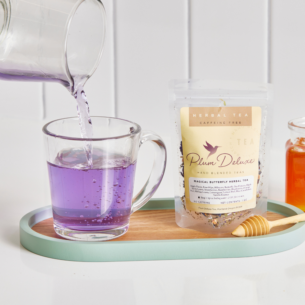 Plum Deluxe Magical Butterfly Herbal Tea (Butterfly Pea Flower / Berries)