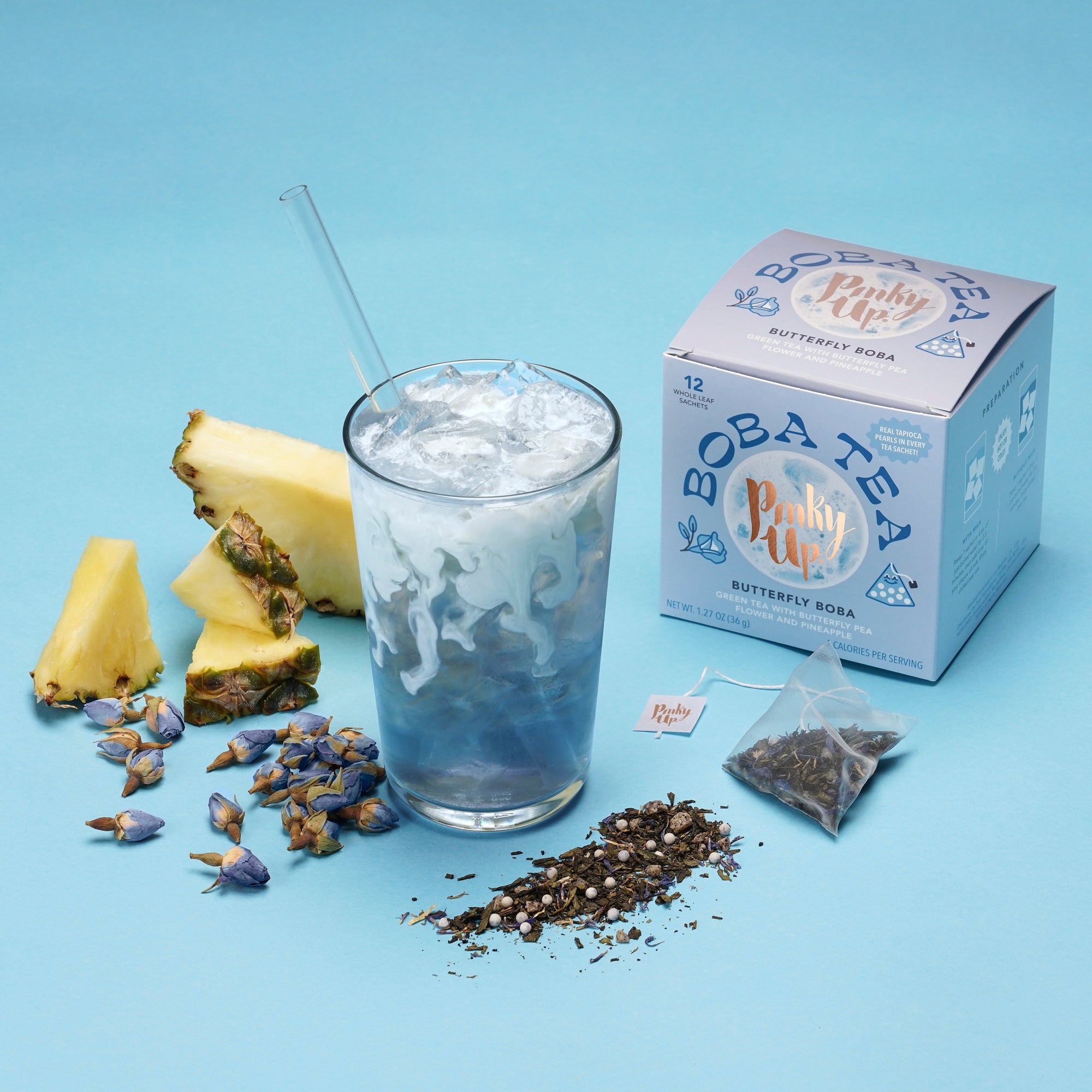 Pinky Up Butterfly Boba Tea Sachets