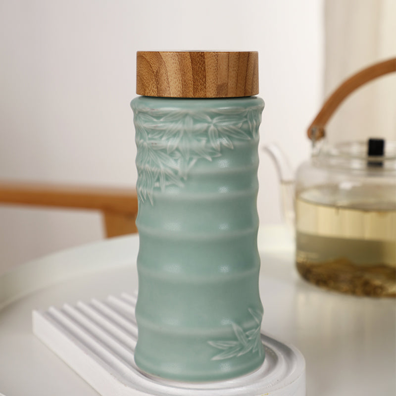 Acera Bamboo Joint Tea Travel Mug - Thumbnail 4