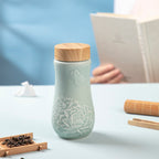Acera Golden Age Peony Ceramic Tea Tumbler