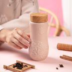 Acera Golden Age Peony Ceramic Tea Tumbler