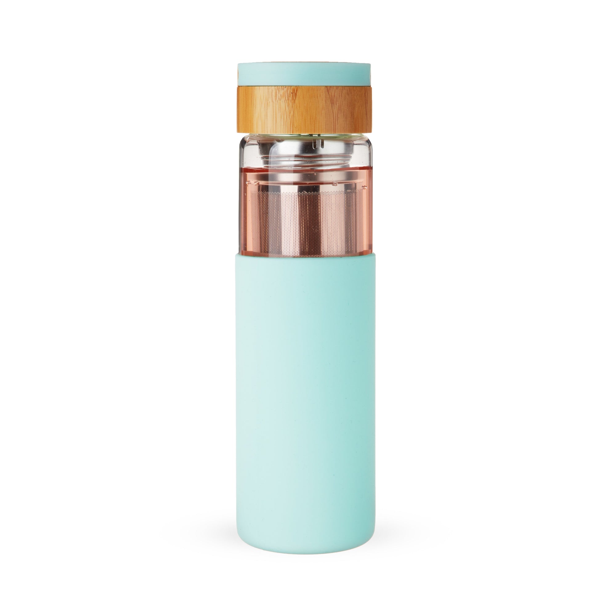 Pinky Up Dana Glass Travel Mug in Turquoise