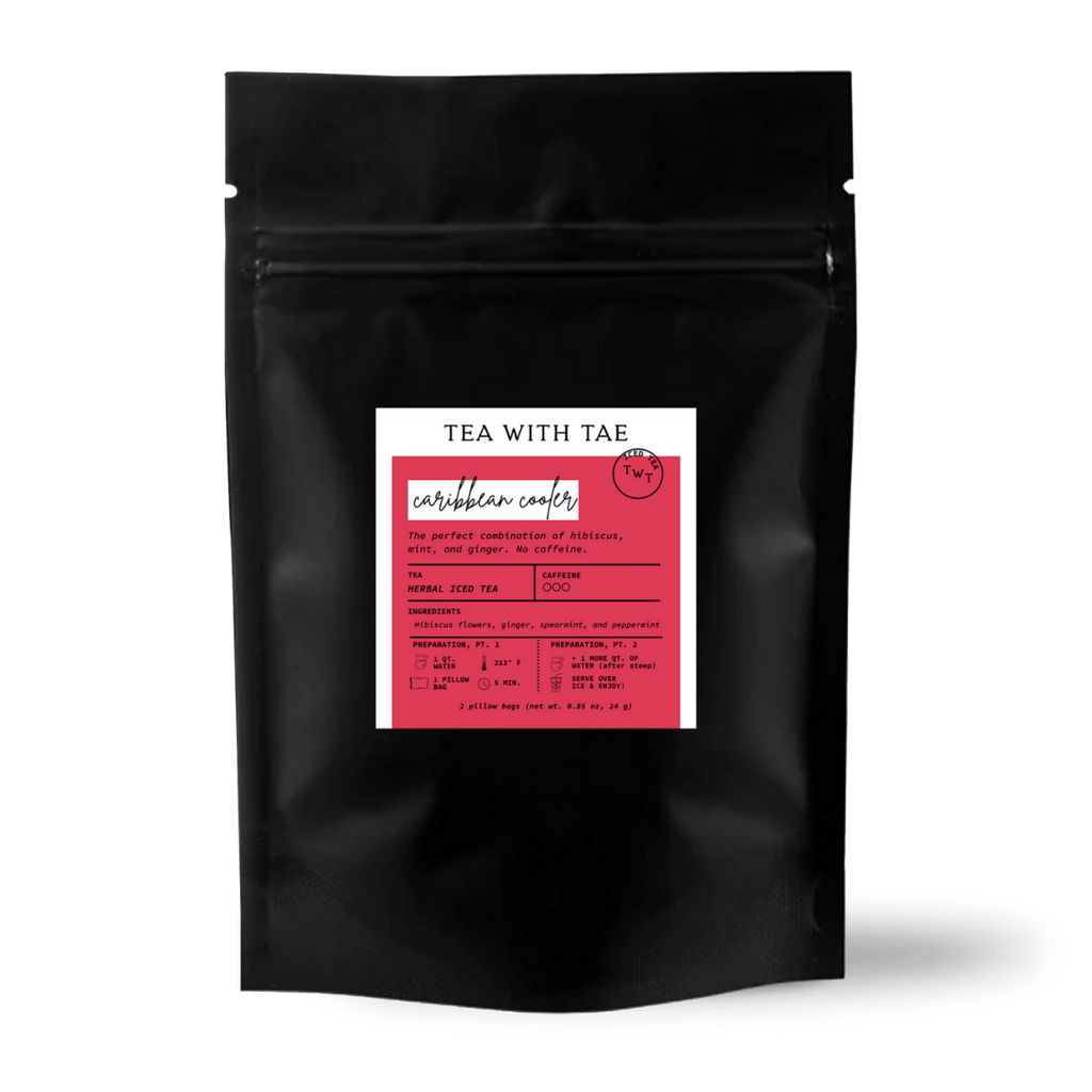 Tea with Tae Caribbean Cooler Iced Herbal Tea Sampler Pouch (2 Pillow Bags)