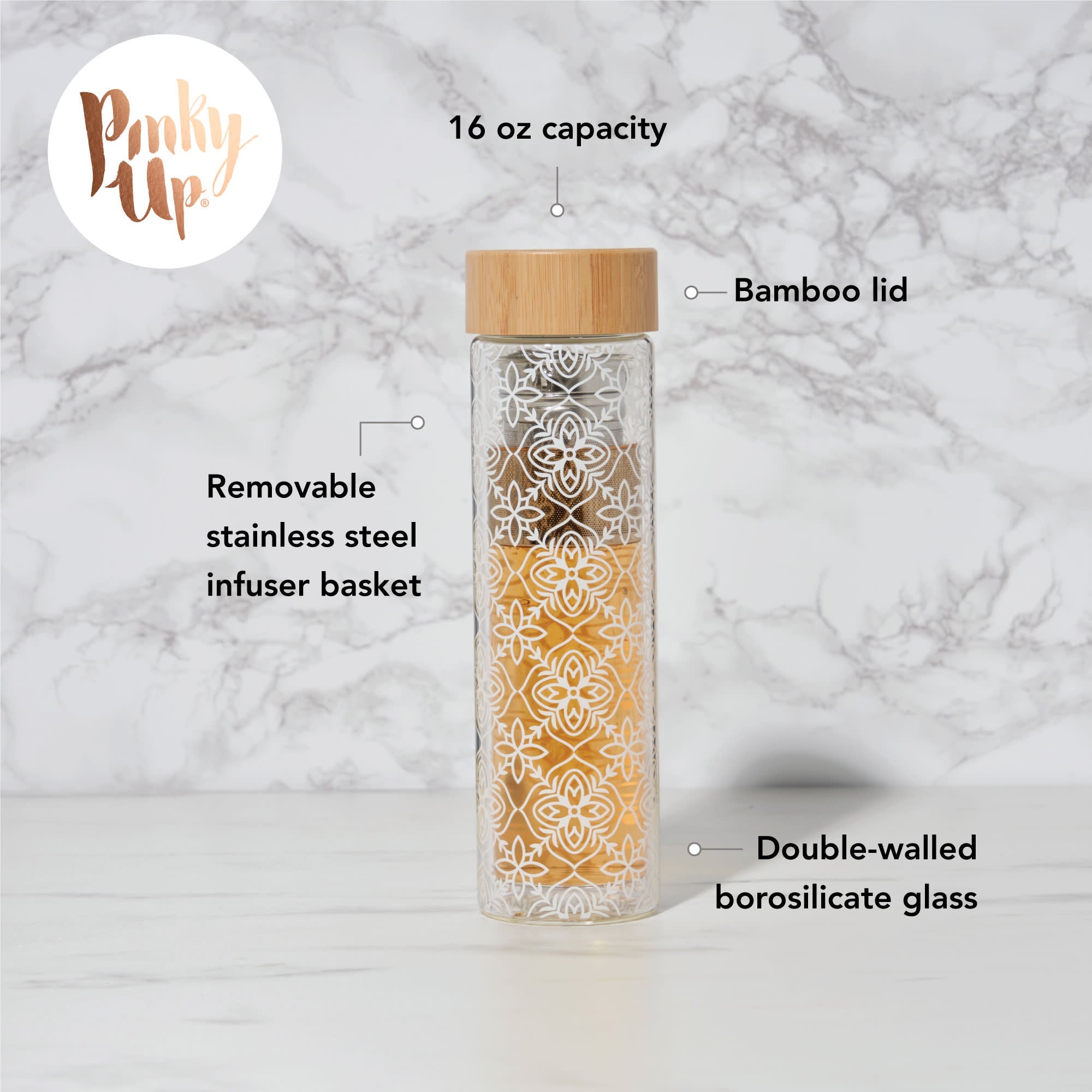 Pinky Up Blair: Marrakesh Glass Travel Infuser Mug