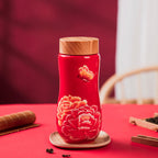 Acera Golden Age Peony Ceramic Tea Tumbler