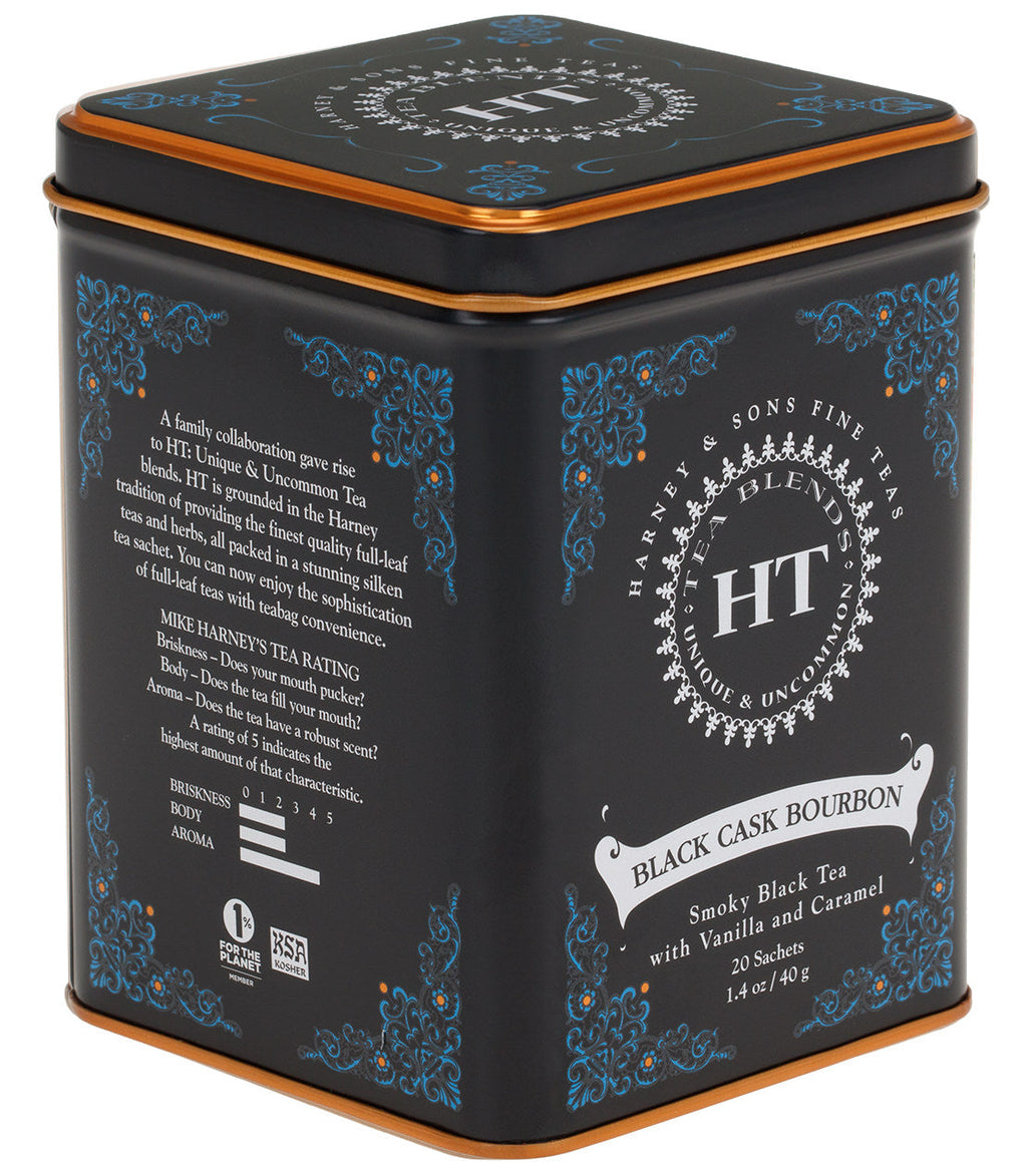 Harney & Sons Black Cask Bourbon, HT Tin of 20 Sachets