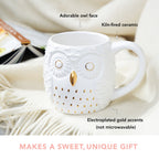 Pinky Up Olivia Ceramic Owl Mug