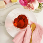 Pinky Up Kendall Heart Double Walled Glass Tea Mug