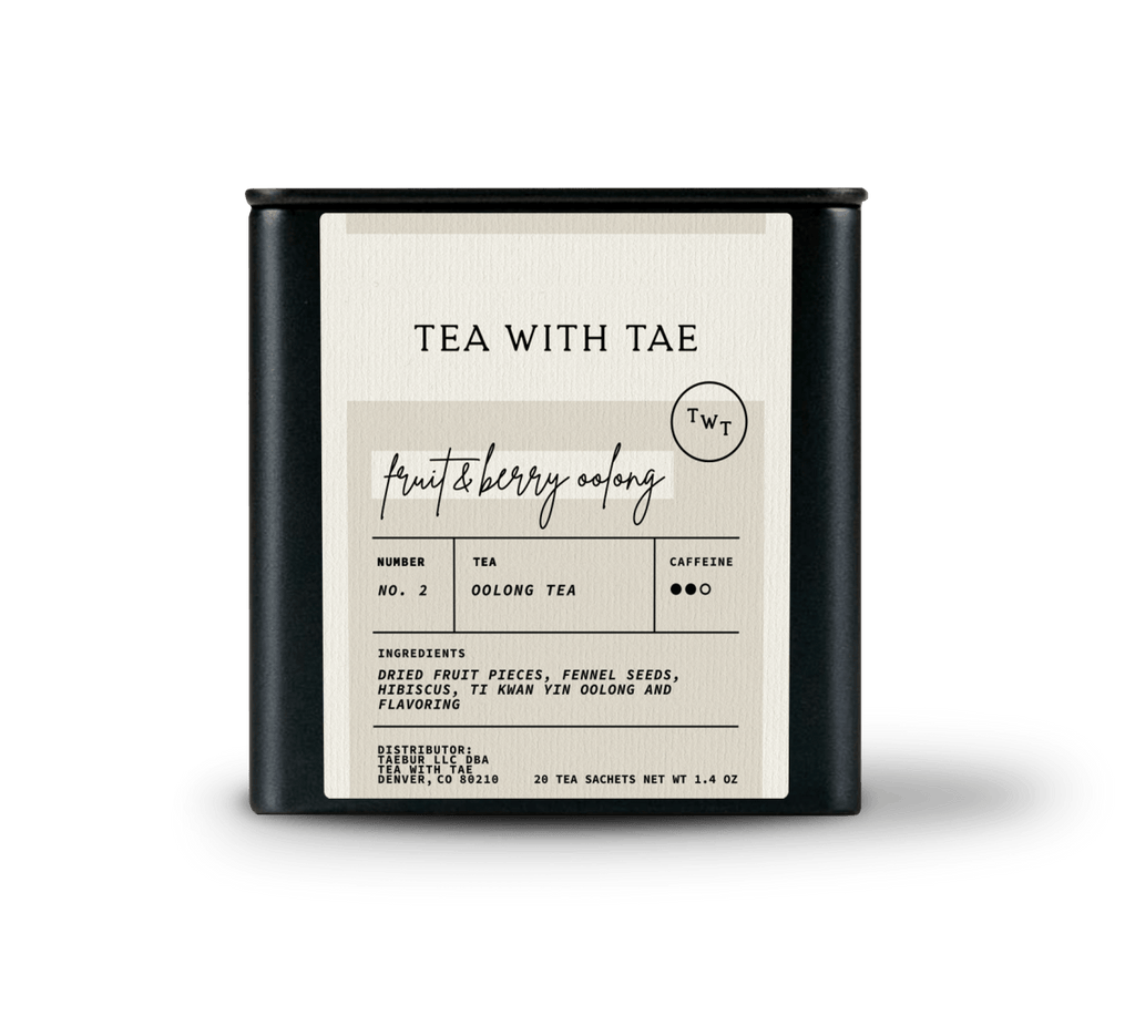 Tea with Tae Fruit & Berry Oolong Tea Tin Gift (20 tea sachets)