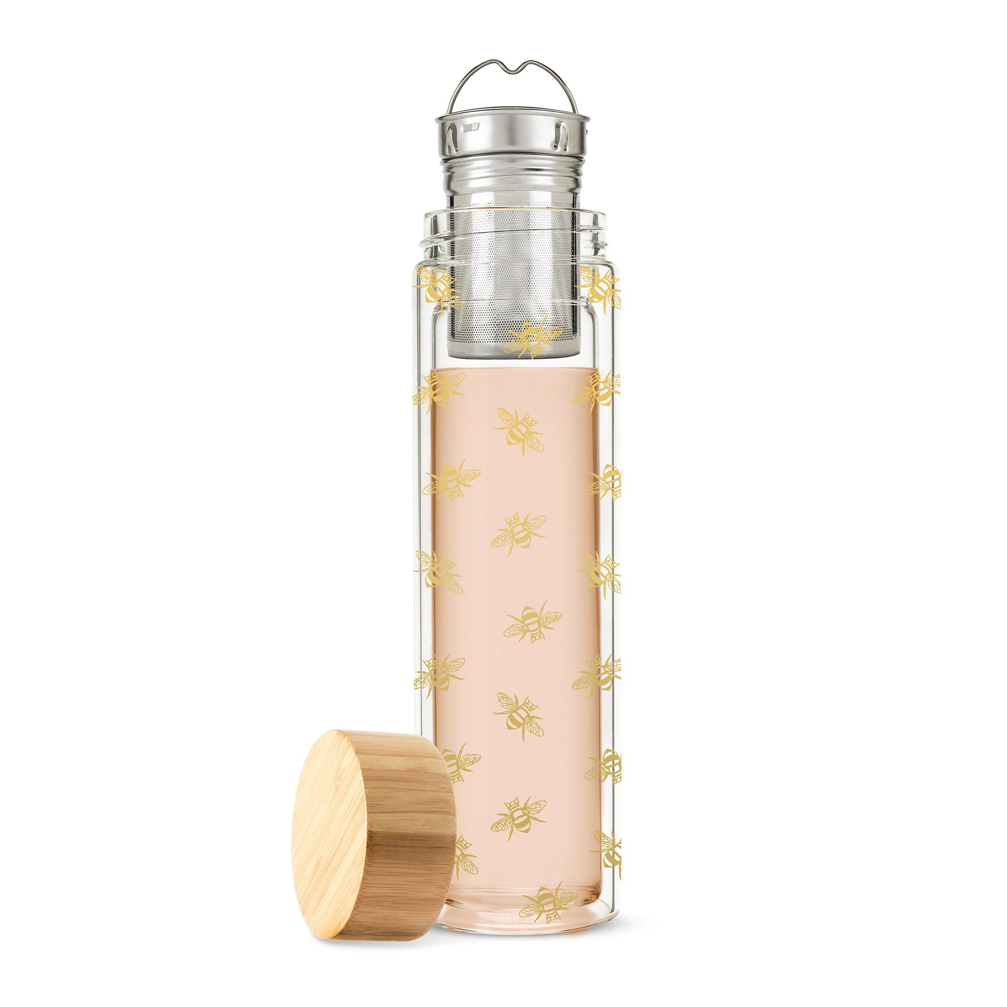 Pinky Up Blair Bee Glass Travel Infuser Mug