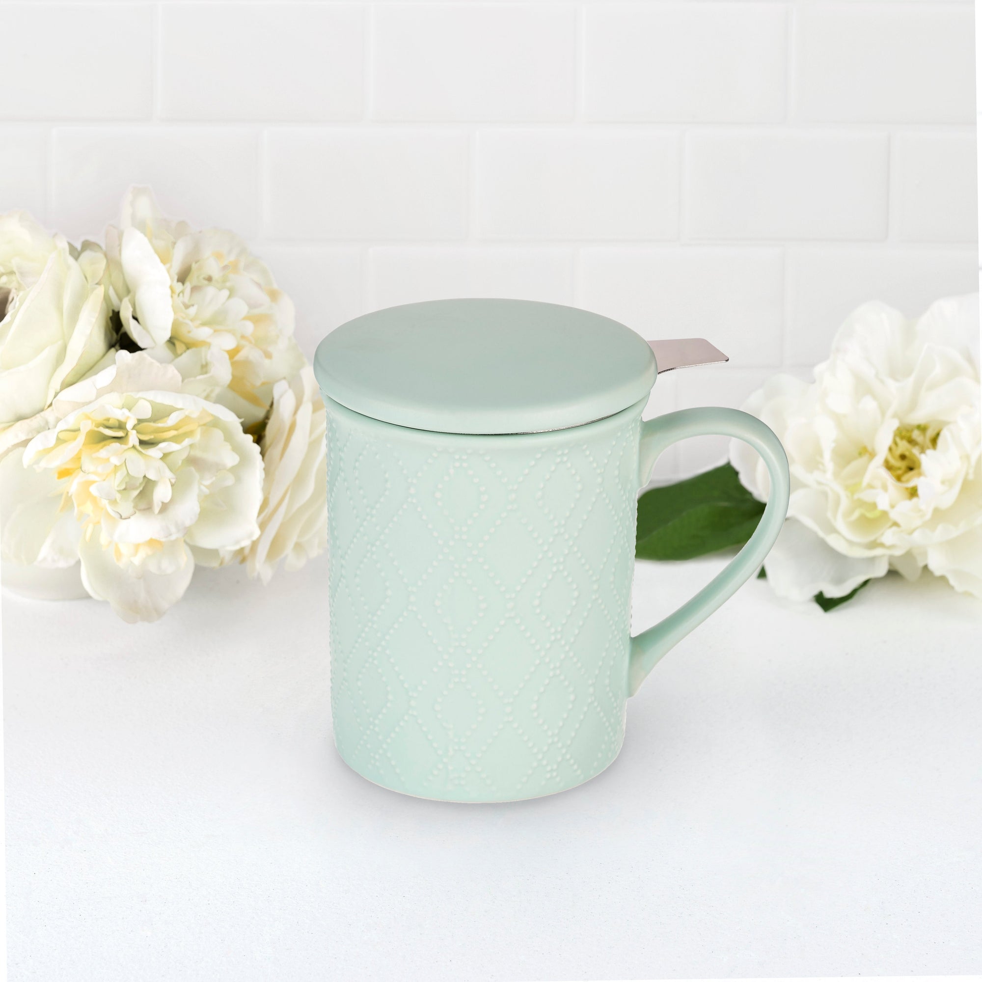 Pinky Up Annette: Souk Mint Ceramic Tea Mug & Infuser