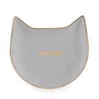 Pinky Up Pawsome Ceramic Tea Tray in Gray