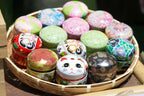 Inoue Tea Natsu Flower Metal Tea Canister - Japanese Chazutsu