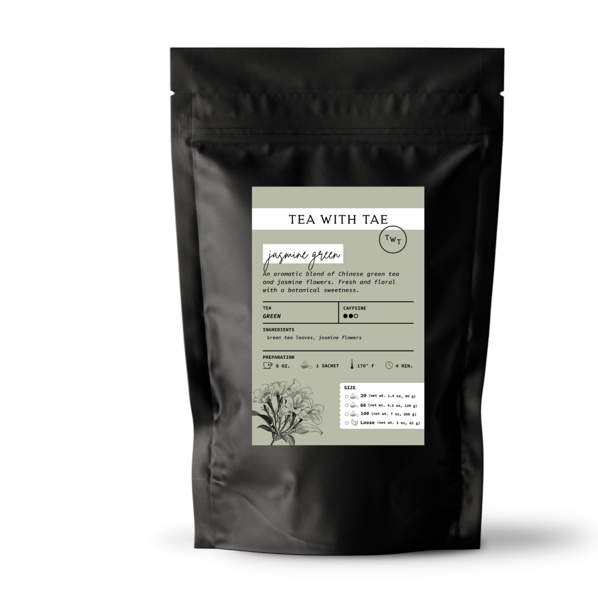 Tea with Tae Jasmine Green Tea Pouch