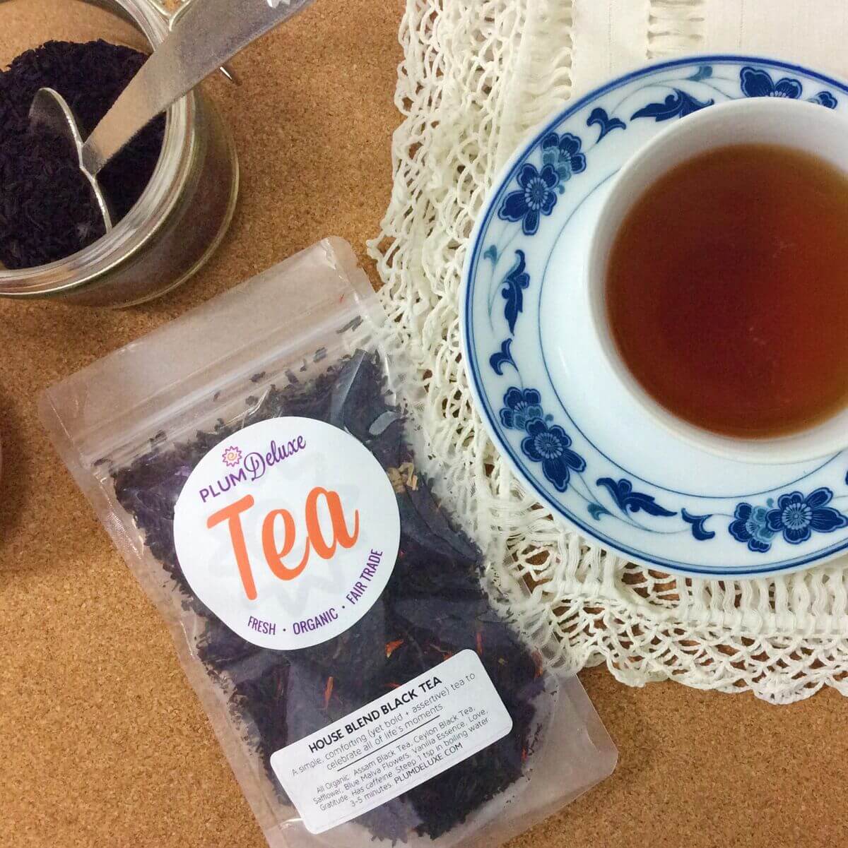 Plum Deluxe House Blend Black Tea (Creamy Vanilla English Breakfast)