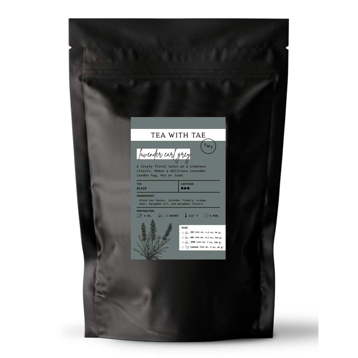 Tea with Tae Lavender Earl Grey Pouch