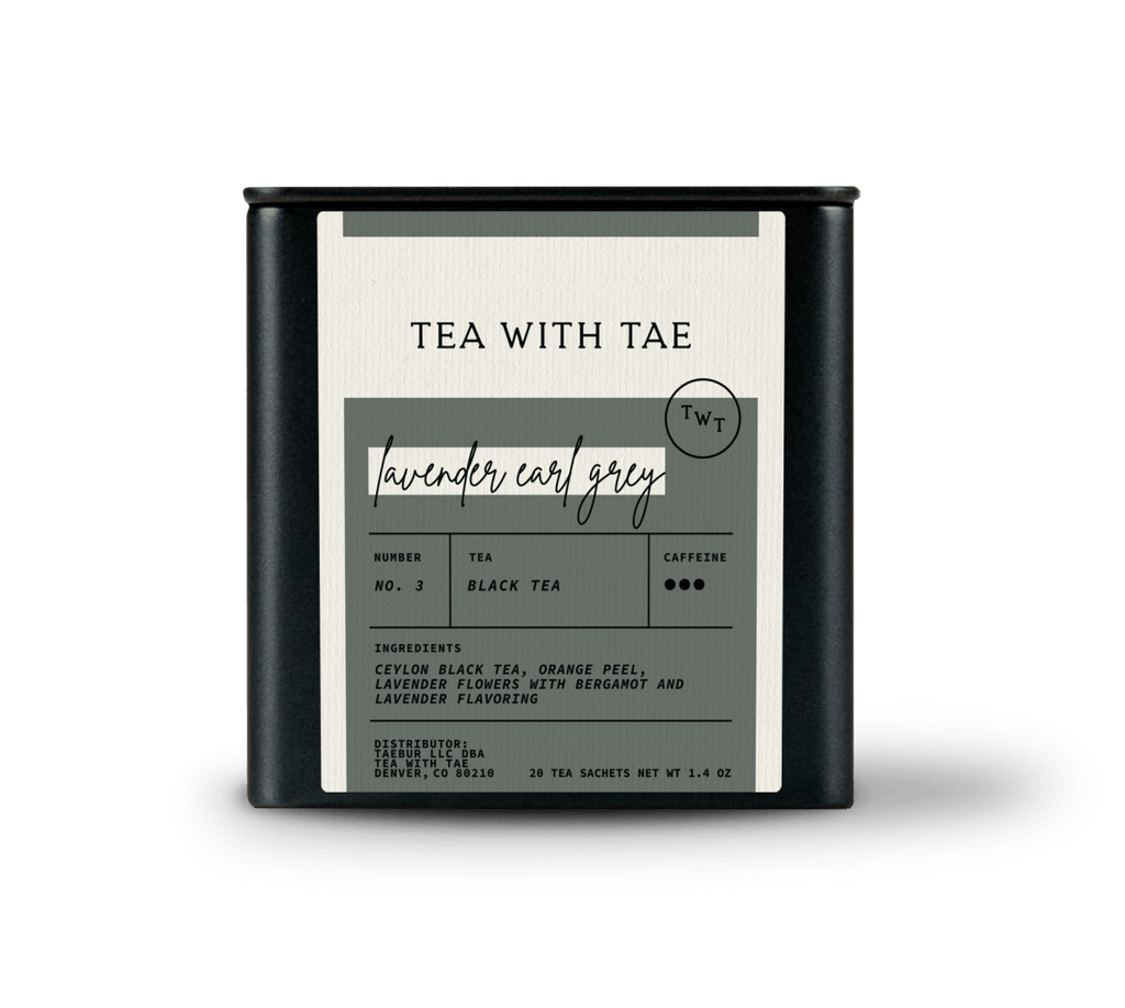 Tea with Tae Lavender Earl Grey Tea Tin Gift (20 tea sachets)