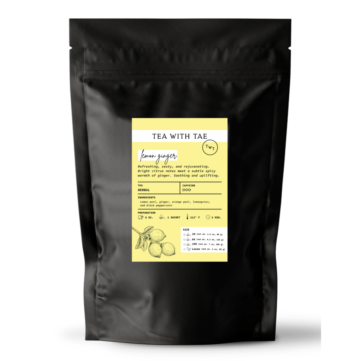 Tea with Tae Lemon Ginger Pouch