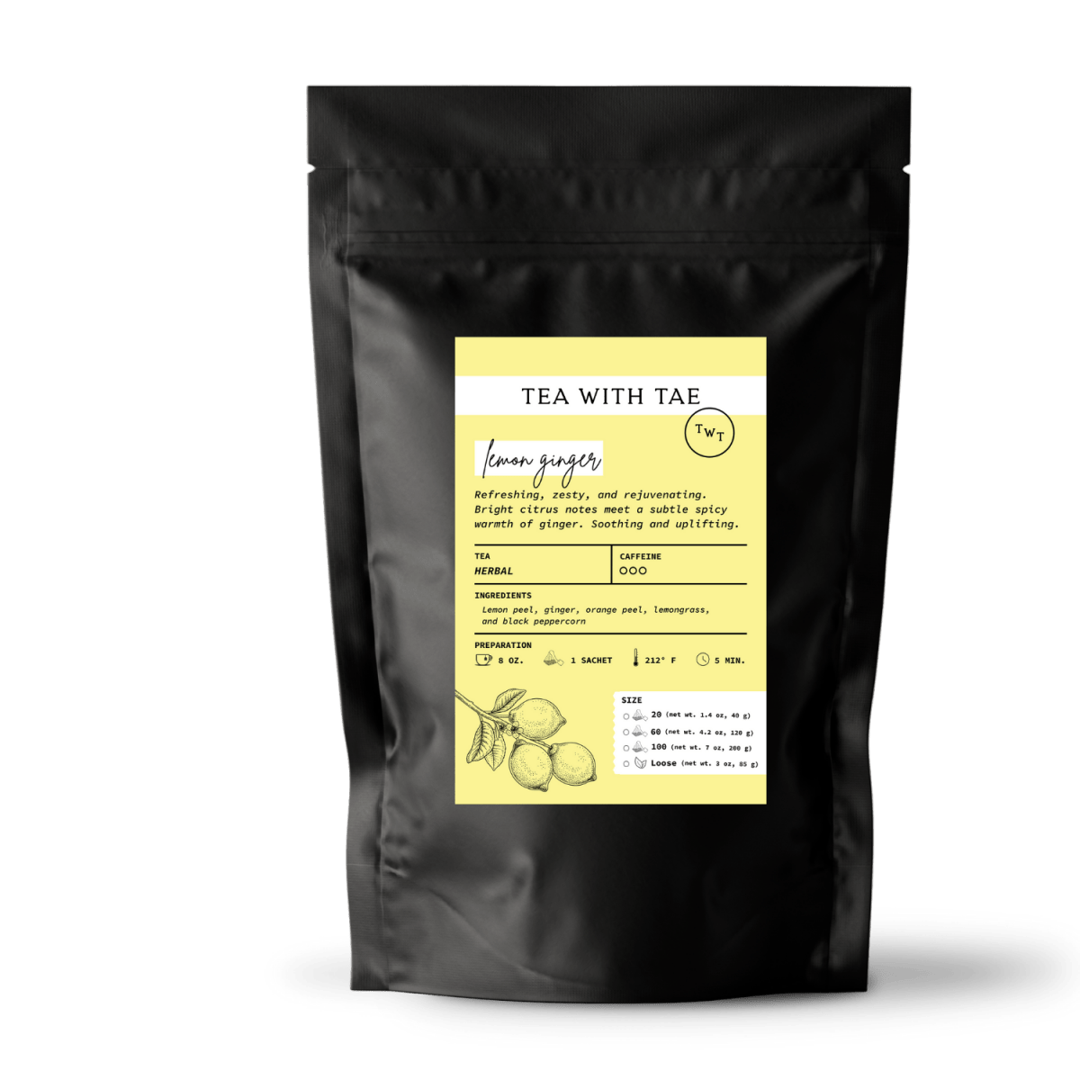 Tea with Tae Lemon Ginger Pouch
