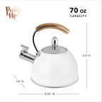Pinky Up Presley White Tea Kettle
