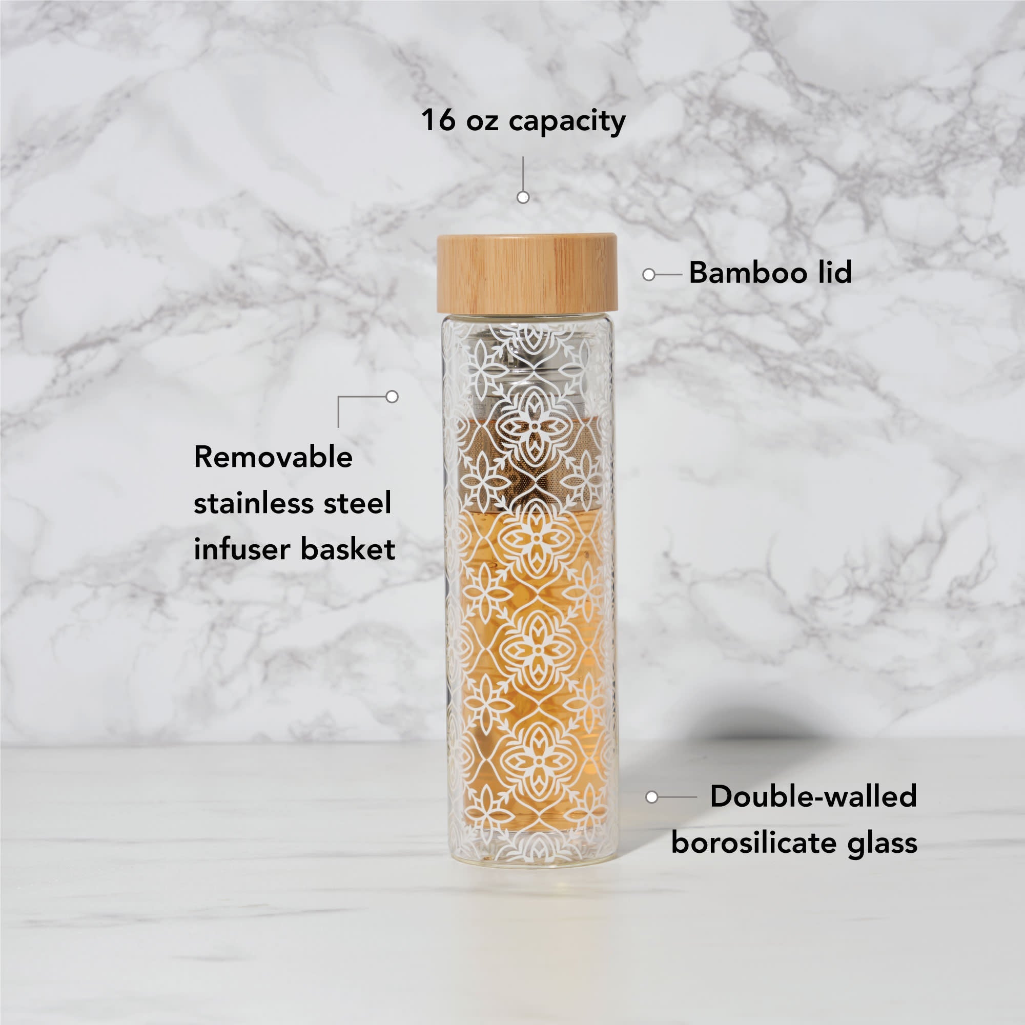 Pinky Up Blair: Marrakesh Glass Travel Infuser Mug