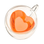 Pinky Up Kendall Heart Double Walled Glass Tea Mug