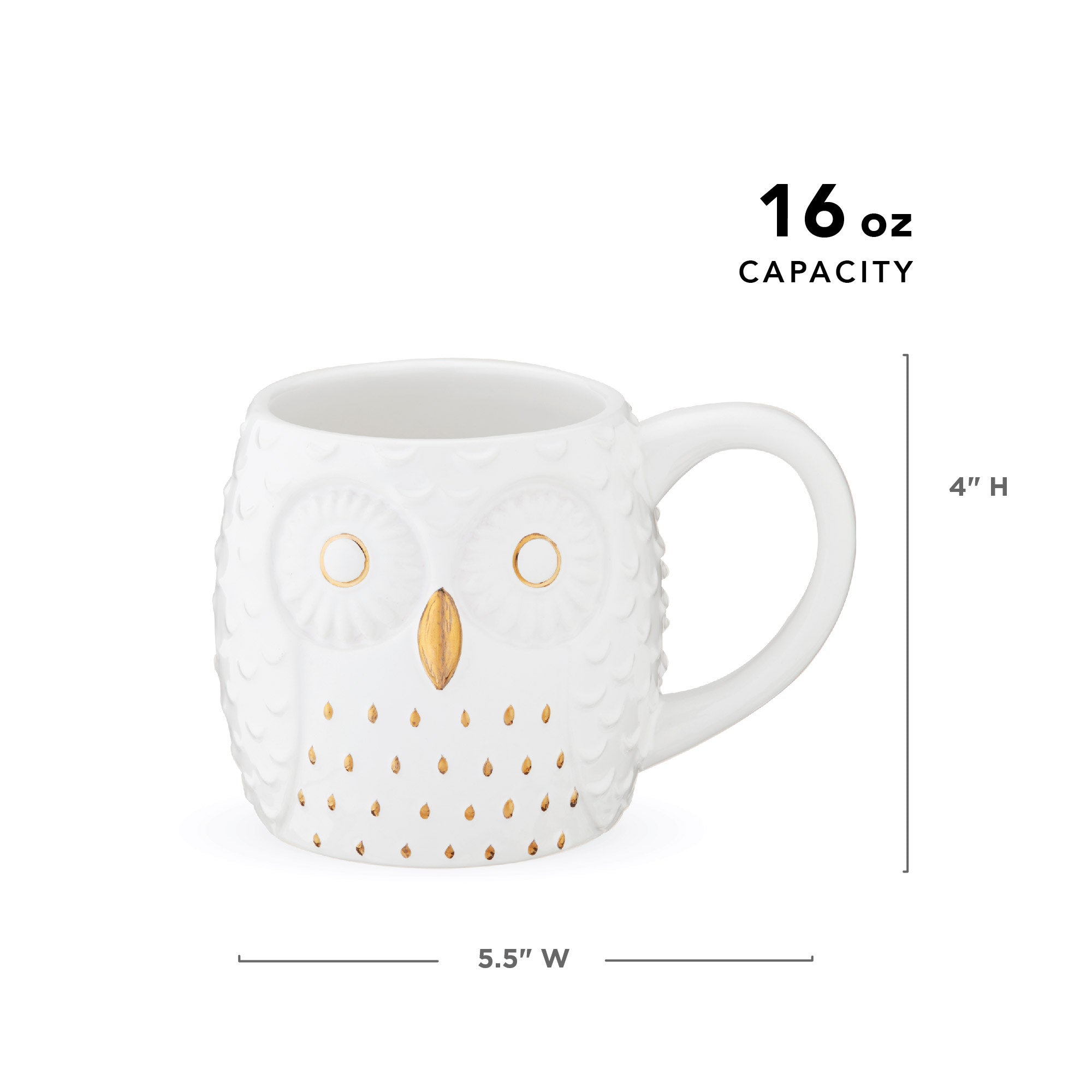 Pinky Up Olivia Ceramic Owl Mug
