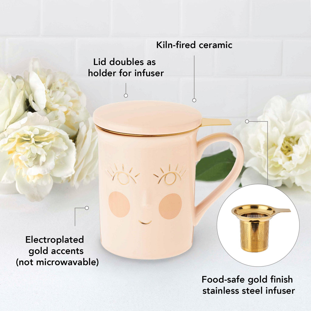 Pinky Up Annette: Hello Beautiful Ceramic Tea Mug & Infuser