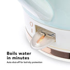 Pinky Up Noelle Ceramic Electric Tea Kettle in Mint