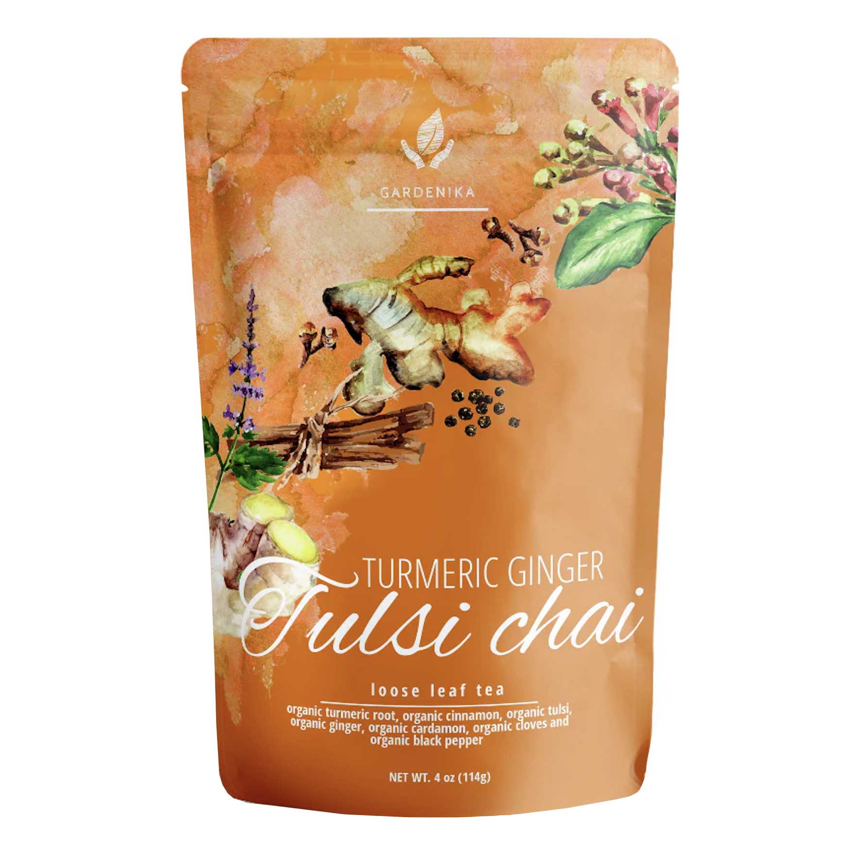 Gardenika Turmeric Ginger Tulsi Tea - 113g
