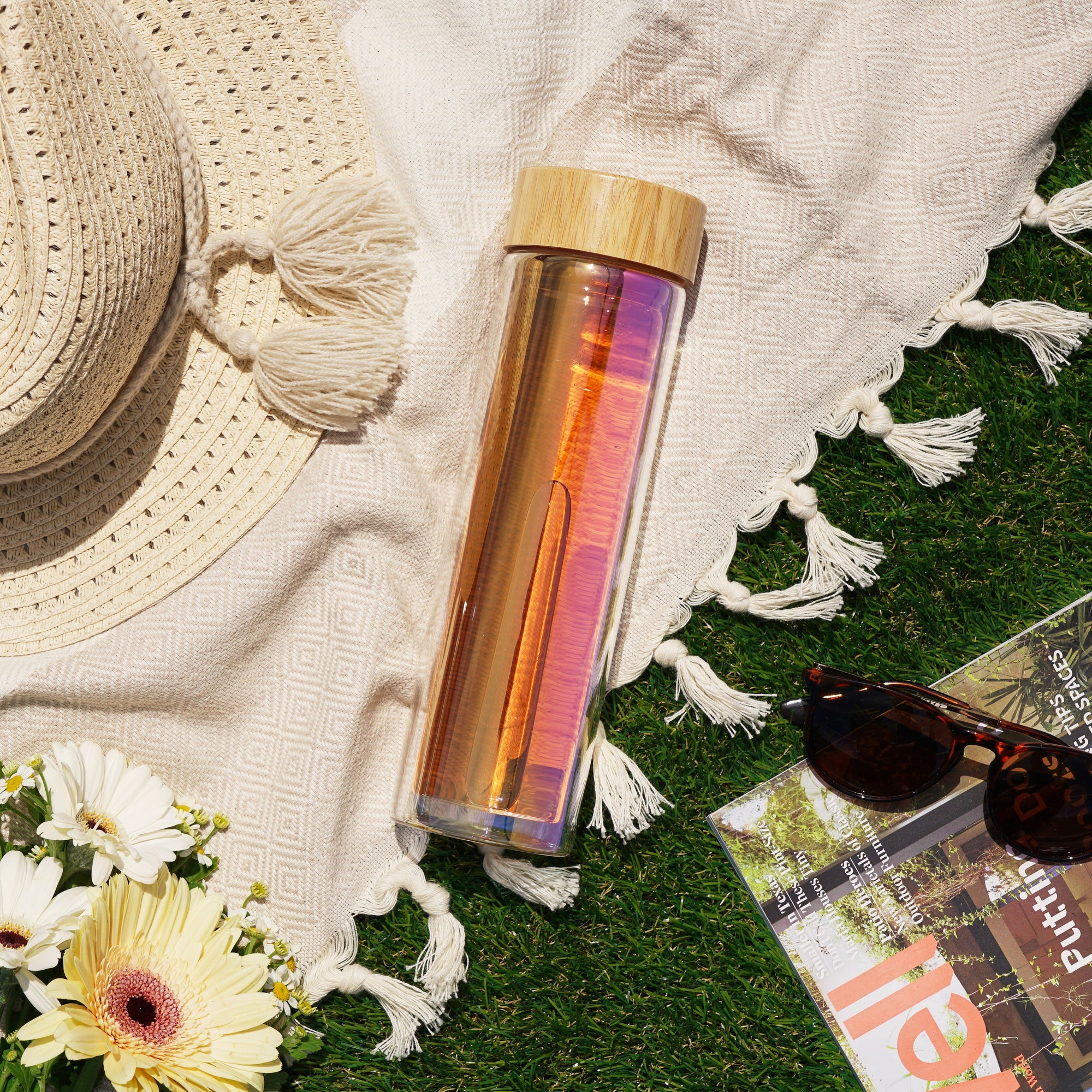 Pinky Up Blair: Iridescent Glass Travel Infuser Mug