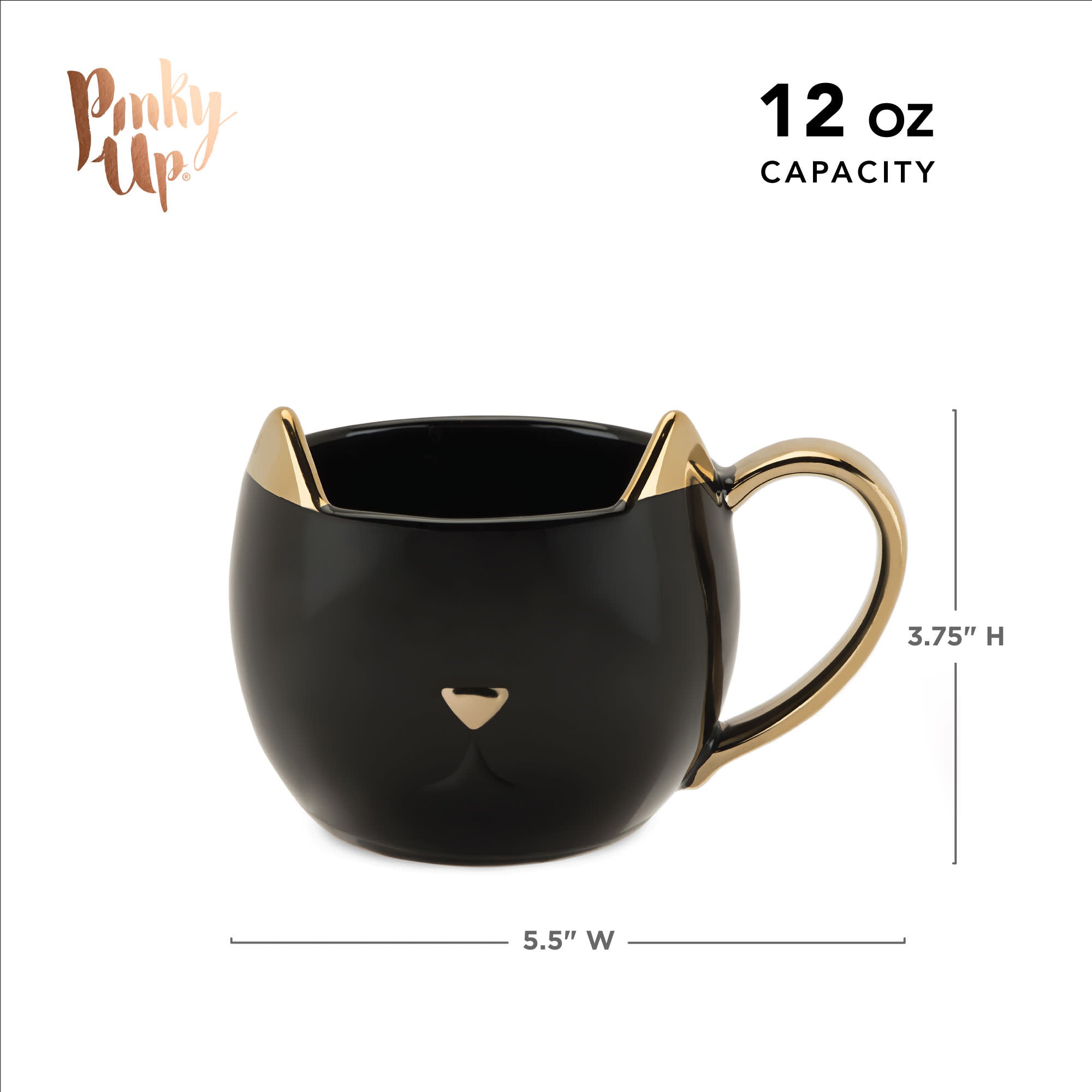 Pinky Up Chloe Black Cat Mug