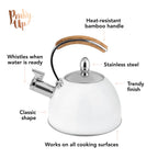 Pinky Up Presley White Tea Kettle