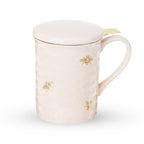 Pinky Up Annette: Honeycomb Ceramic Tea Mug & Infuser
