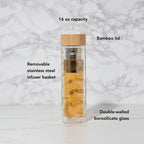 Pinky Up Blair Bee Glass Travel Infuser Mug